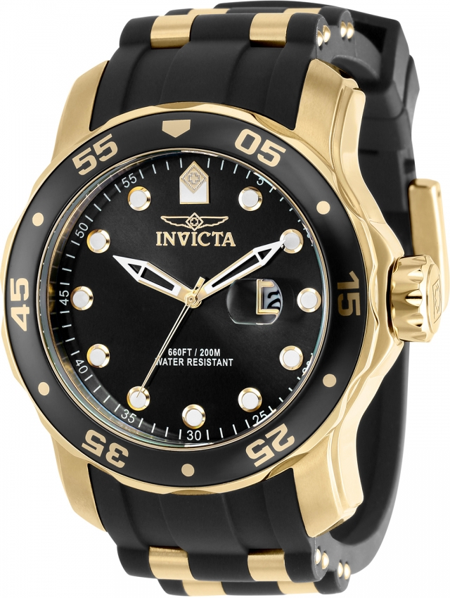 

Наручные часы мужские INVICTA 39097 черные/золотистые, 39097