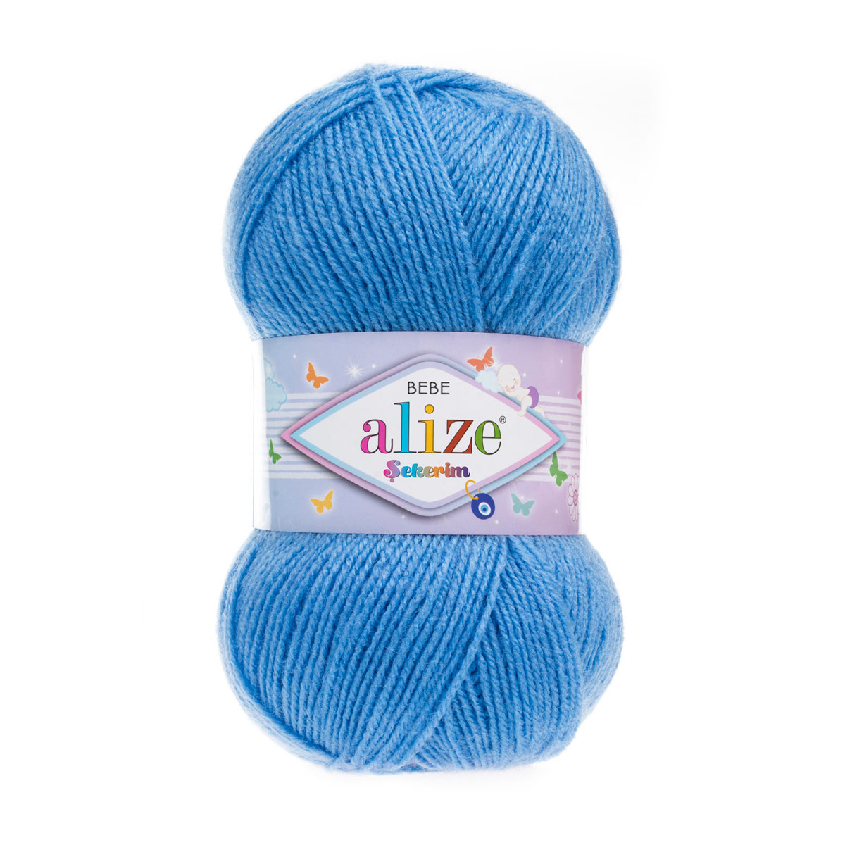 

Пряжа ALIZE SEKERIM BEBE 100гр. 320м (100% акрил) (289 темно-голубой)