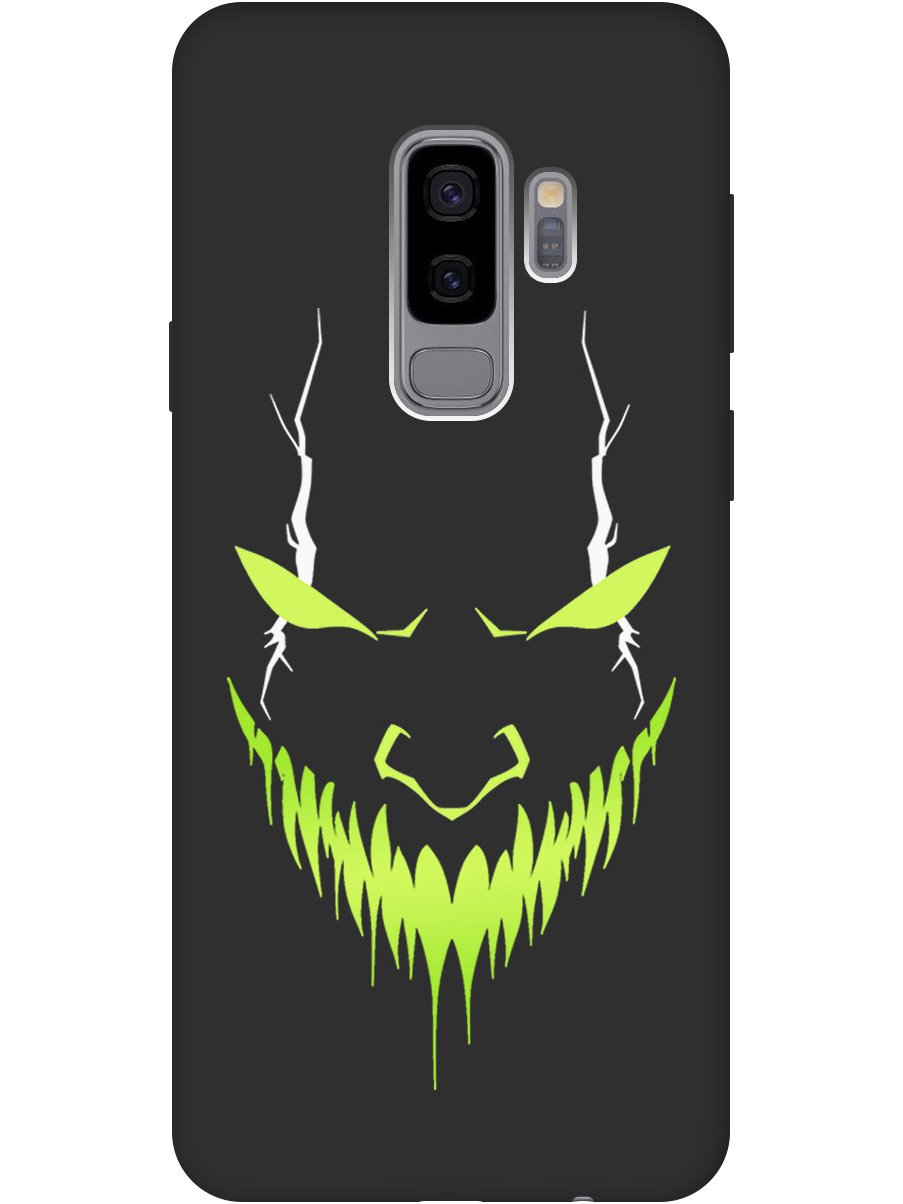 

Силиконовый чехол на Samsung Galaxy S9+ с принтом "Evil Face" матовый черный, Черный;белый;зеленый, 717439351