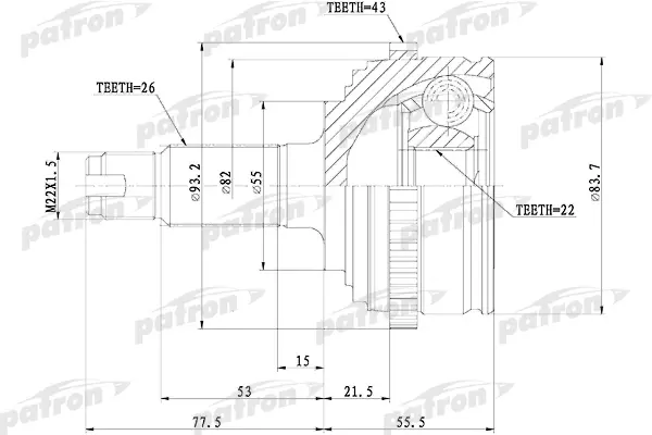 

ШРУС PATRON PCV1288