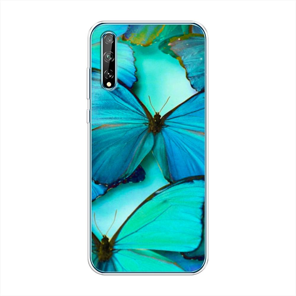 фото Чехол awog "неоновые бабочки" для huawei p smart s