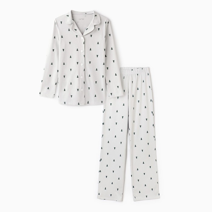 

Пижама женская KAFTAN Елки серая 44-46 RU, Серый, Елки