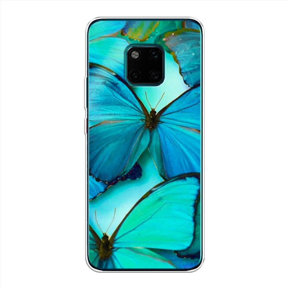 фото Чехол awog "неоновые бабочки" для huawei mate 20 pro