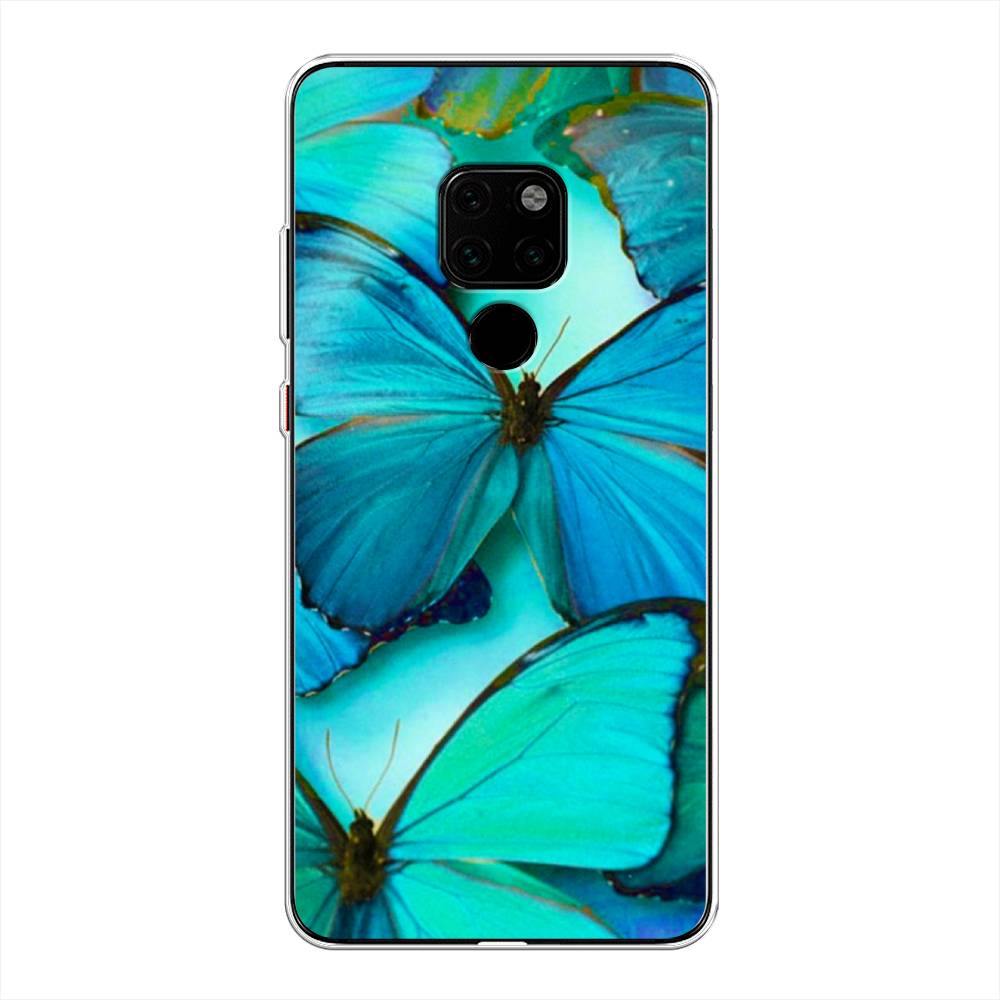 фото Чехол awog "неоновые бабочки" для huawei mate 20