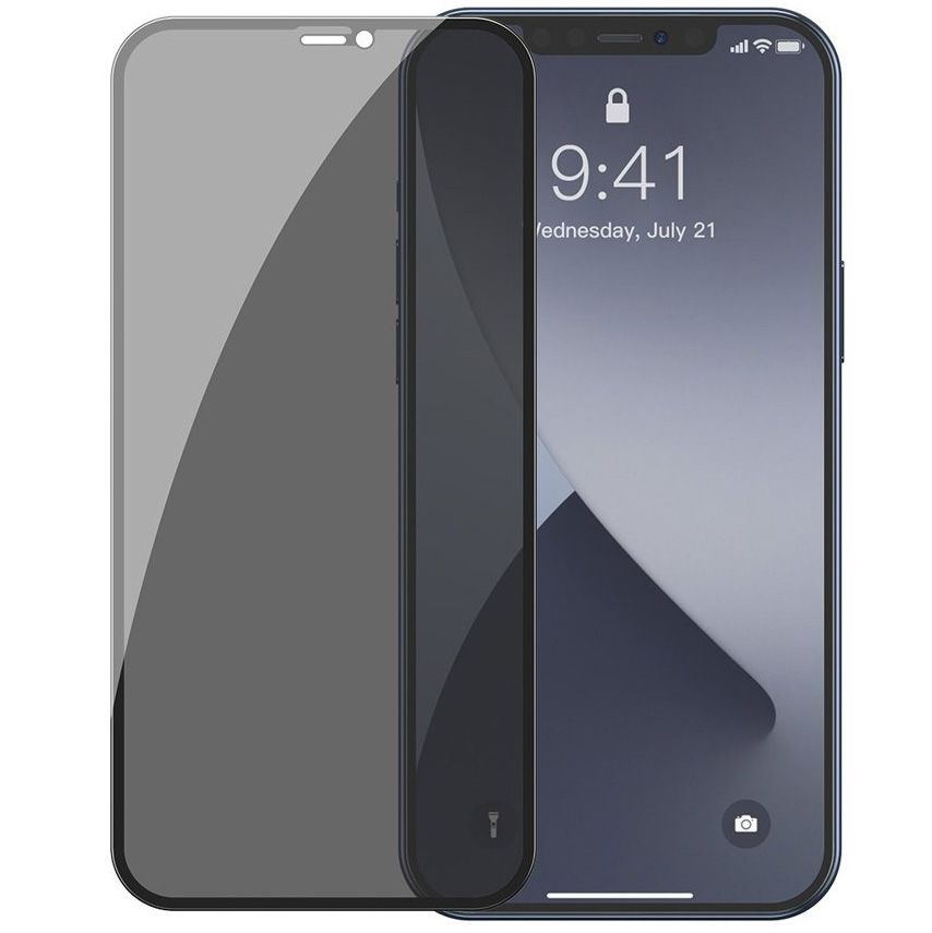 Комплект защитных стекол для iPhone 12 mini 0.3мм Baseus Черное (SGAPIPH54N-TG01)