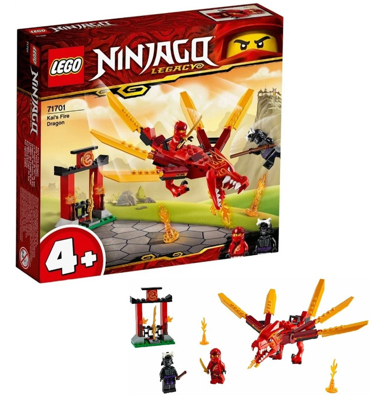 фото Конструктор lego ninjago 71701 огненный дракон кая 81 деталь