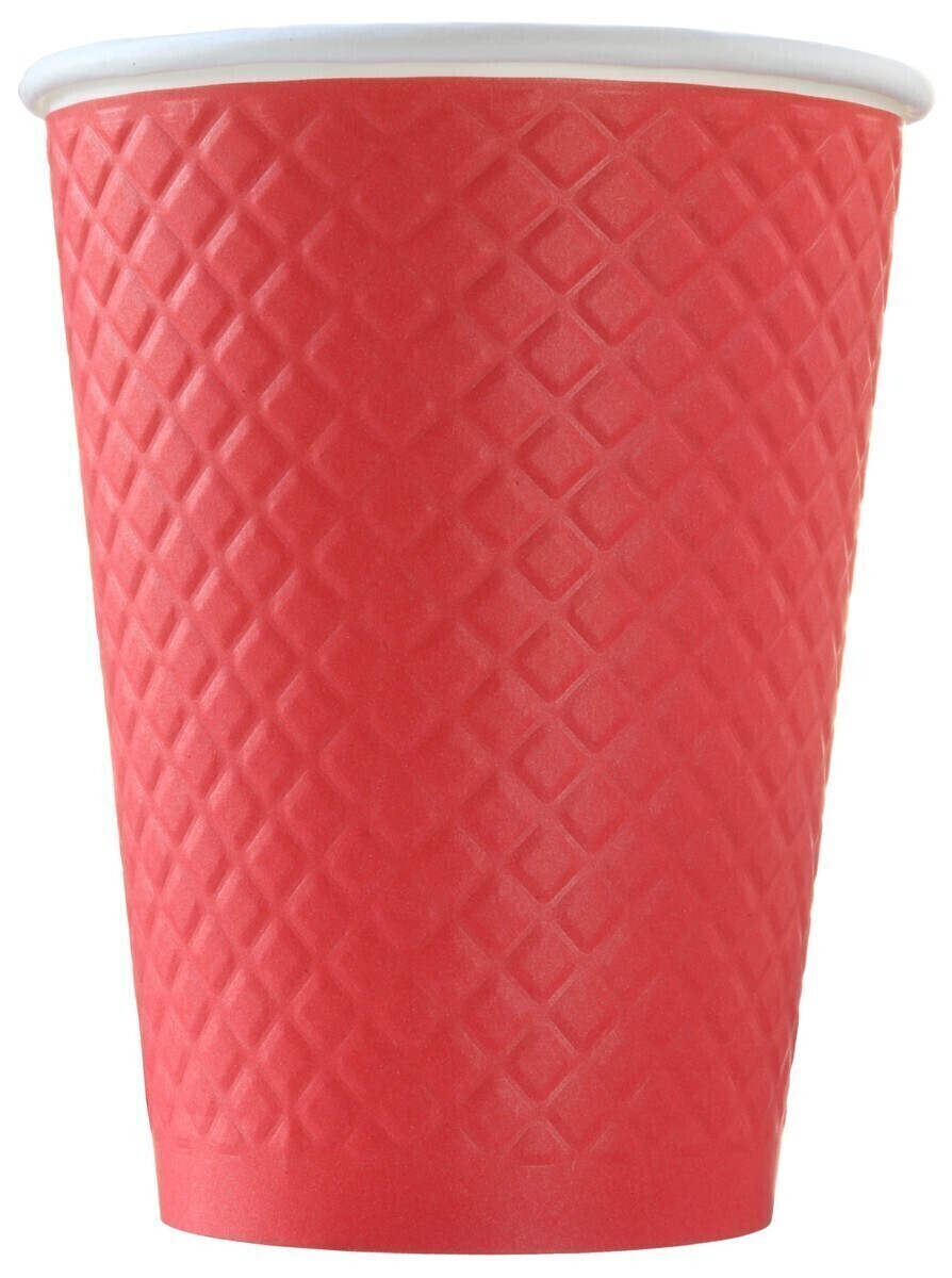 фото Набор стаканов формация двухслойных бумажных красный 250 мл х 25 шт