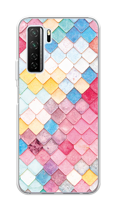 

Чехол Awog на Huawei P40 lite 5G "Нежные ромбики", Красный, 6103050-4