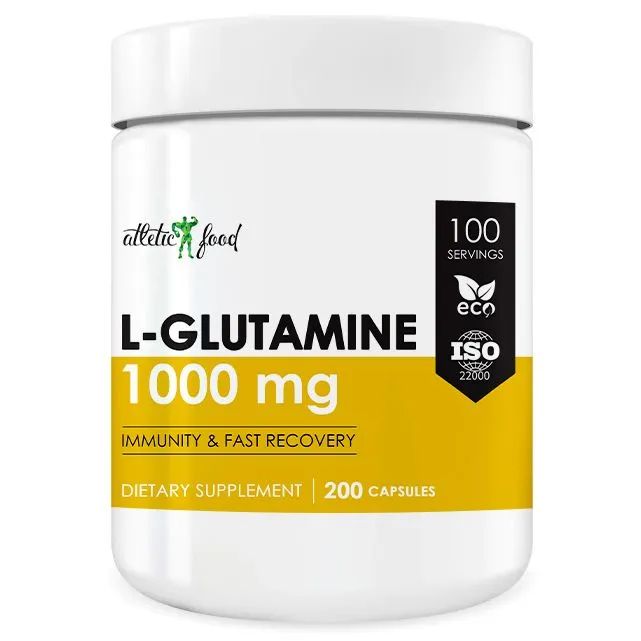 

Л-Глютамин Atletic Food L-Glutamine 1000 mg капсулы 200 шт., L-Glutamine