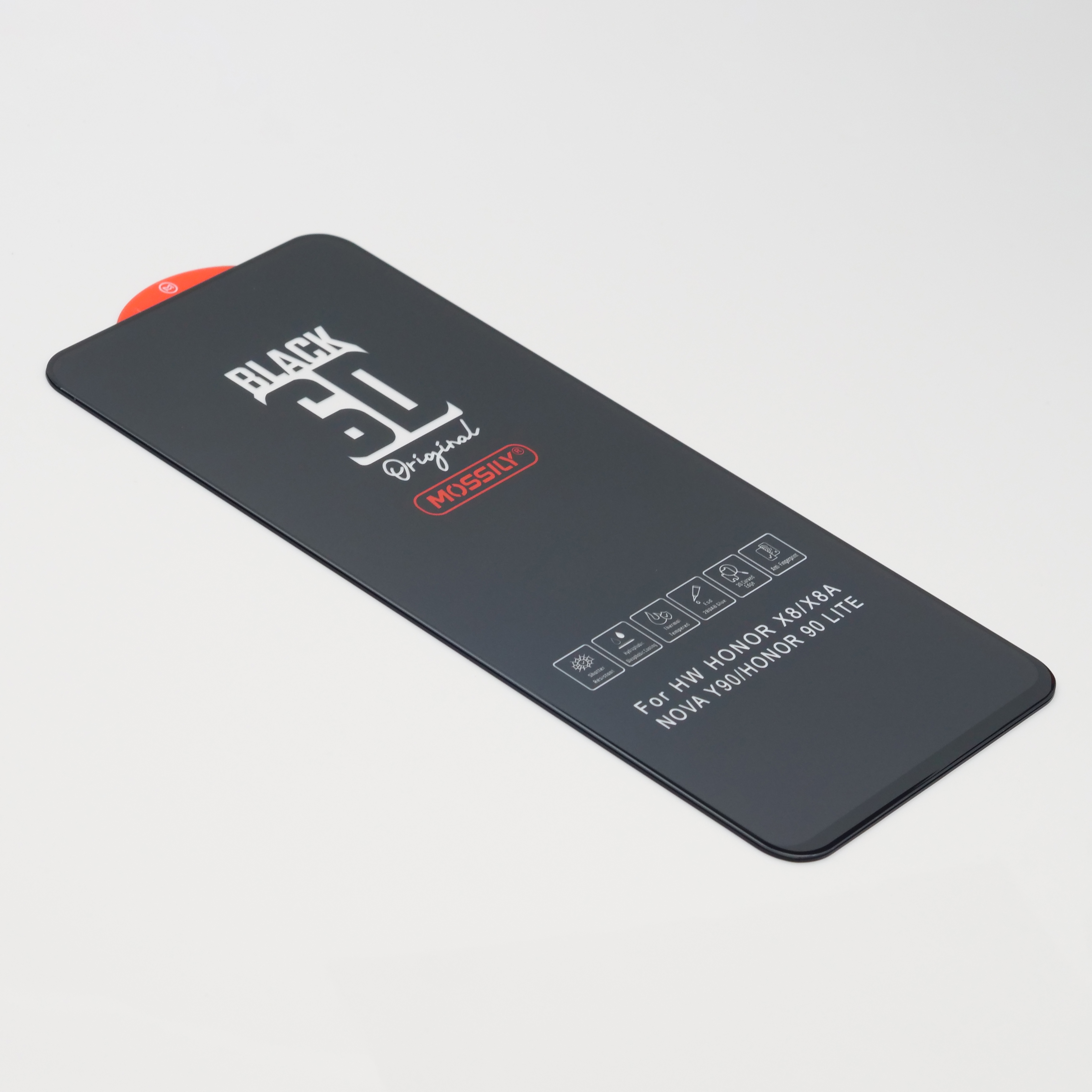 

Защитное стекло 9H Black для Honor 90 Lite черное т/у
