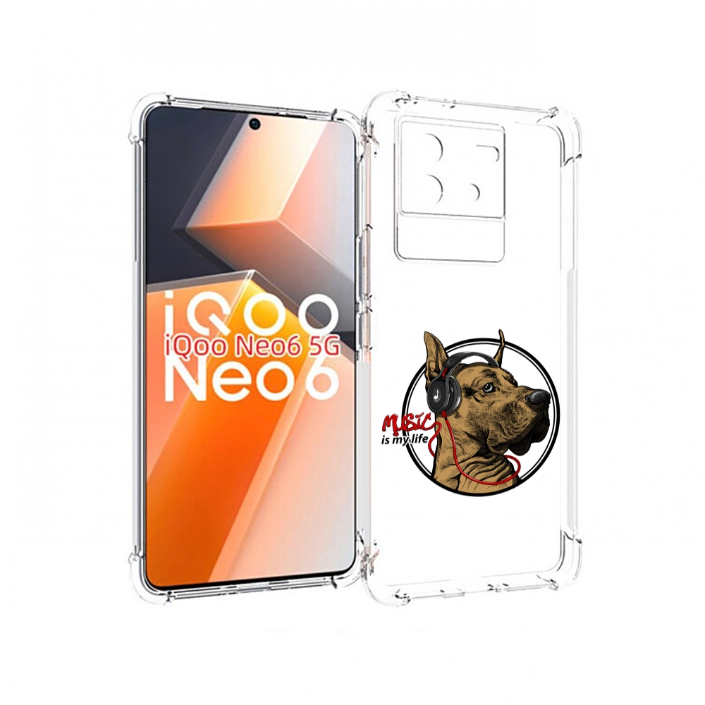 

Чехол MyPads музыкальная собака для Vivo iQoo Neo 6 5G, Прозрачный, Tocco