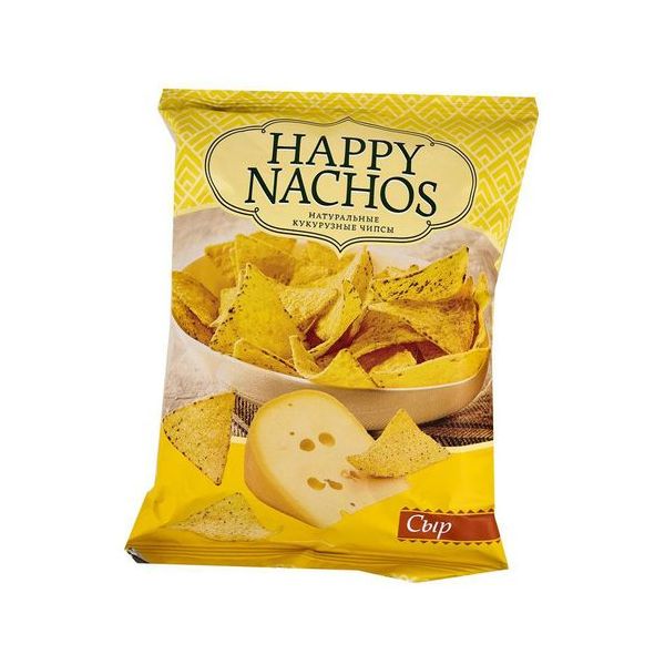 Чипсы кукурузные Happy Crisp со вкусом сыра 75 г 220₽