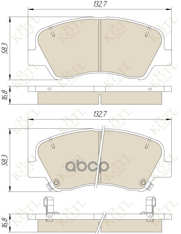 

Тормозные колодки KOTL передние 3630KT