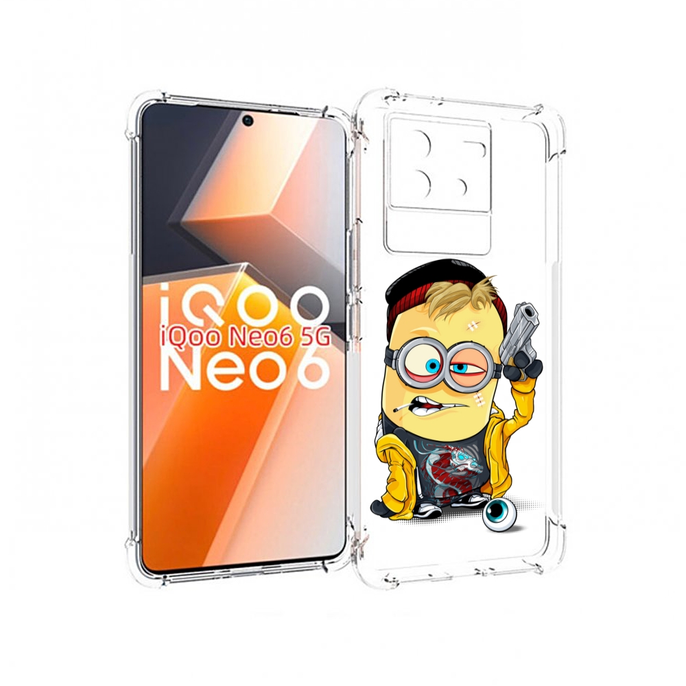 

Чехол MyPads миньон бандит для Vivo iQoo Neo 6 5G, Прозрачный, Tocco