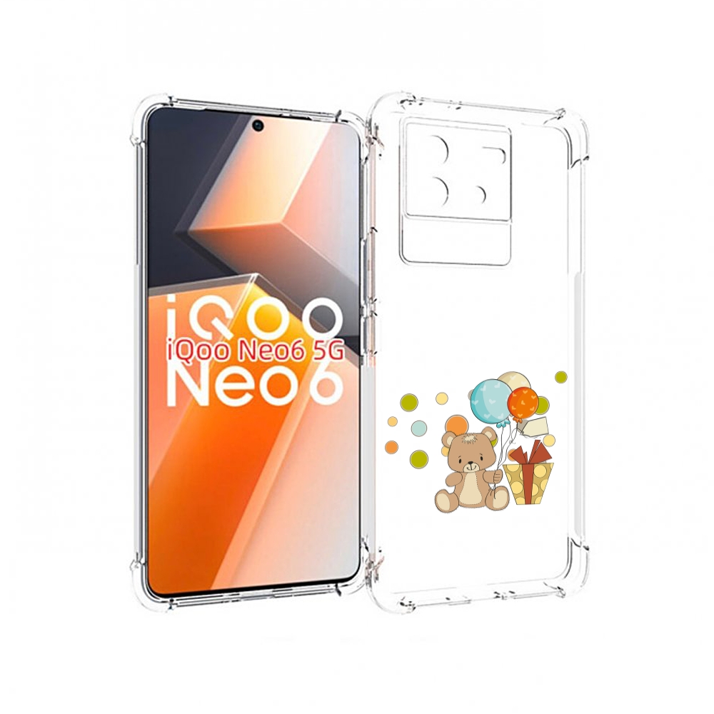 

Чехол MyPads медвеженок с подарком для Vivo iQoo Neo 6 5G, Прозрачный, Tocco