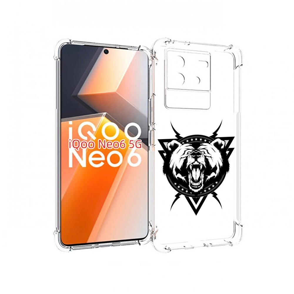 

Чехол MyPads медведь в треугольнике для Vivo iQoo Neo 6 5G, Прозрачный, Tocco