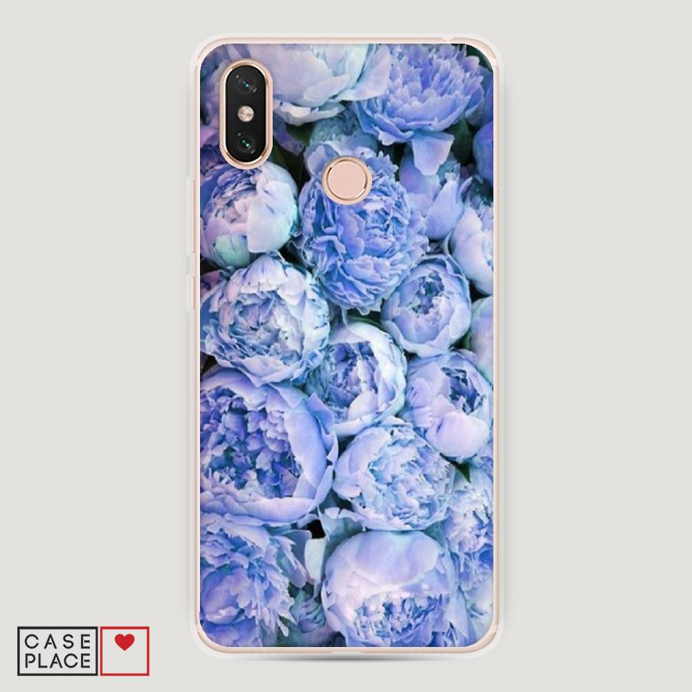 

Пластиковый чехол "Пионы голубые" на Xiaomi Mi Max 3