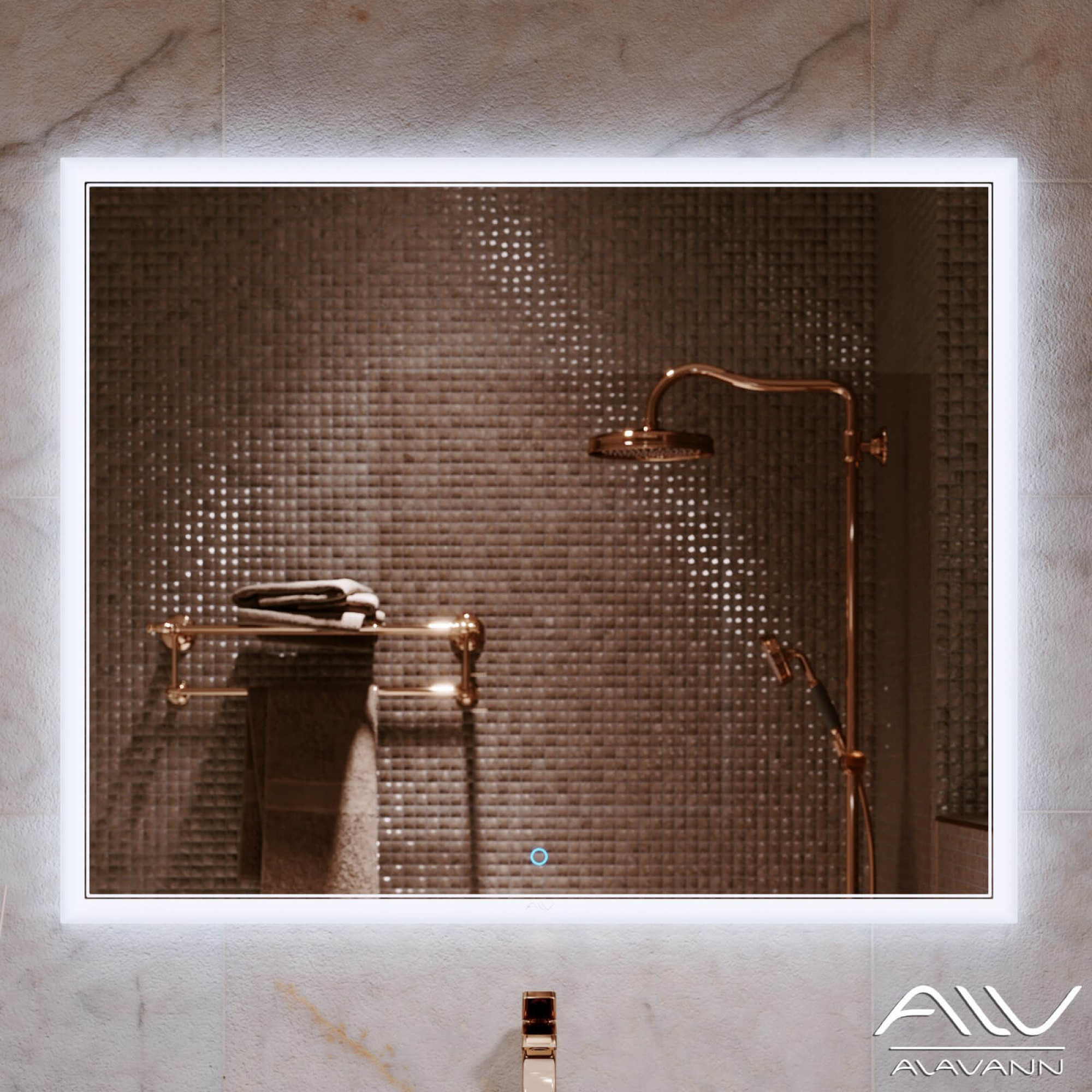 

Зеркало Alavann Emma 100 LED подсветка, сенсор с диммером, Emma 100 LED