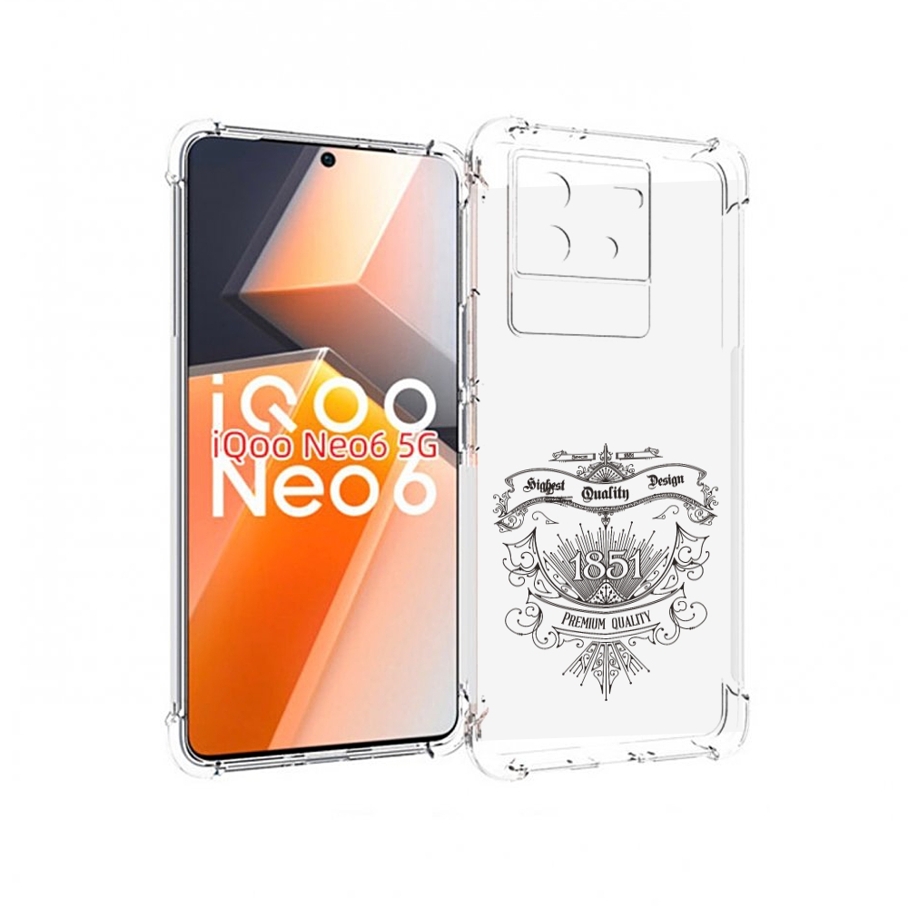 

Чехол MyPads логотип 1851 год для Vivo iQoo Neo 6 5G, Прозрачный, Tocco