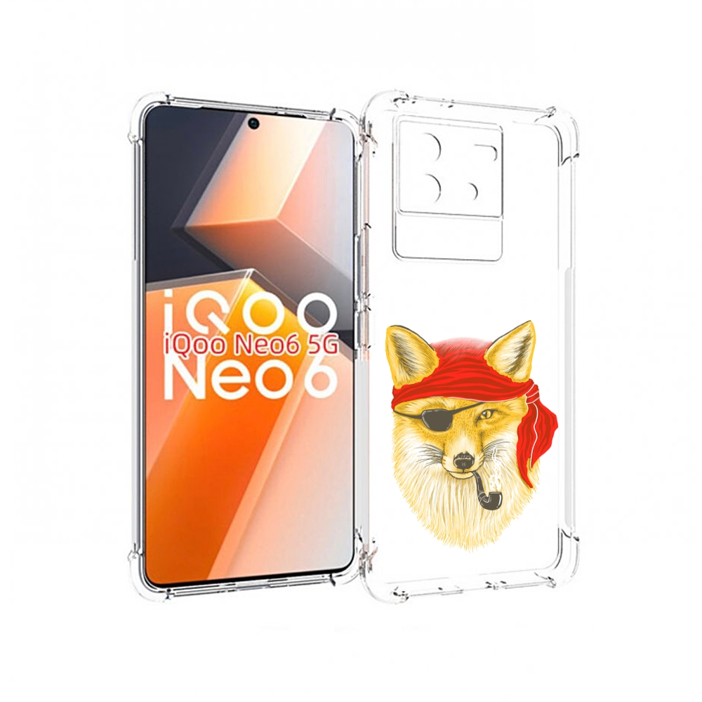 

Чехол MyPads лиса-пират для Vivo iQoo Neo 6 5G, Прозрачный, Tocco