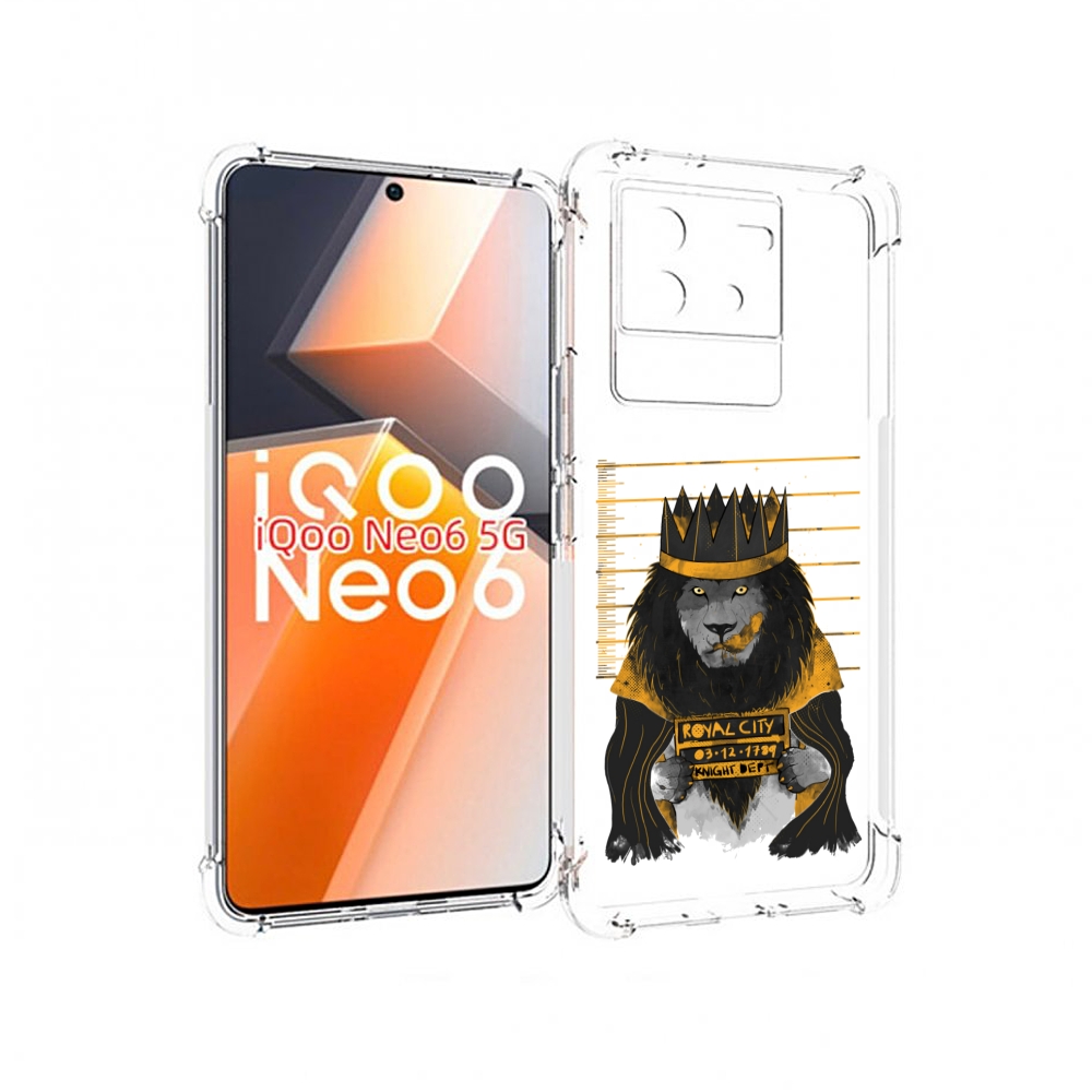 

Чехол MyPads лев в законе для Vivo iQoo Neo 6 5G, Прозрачный, Tocco