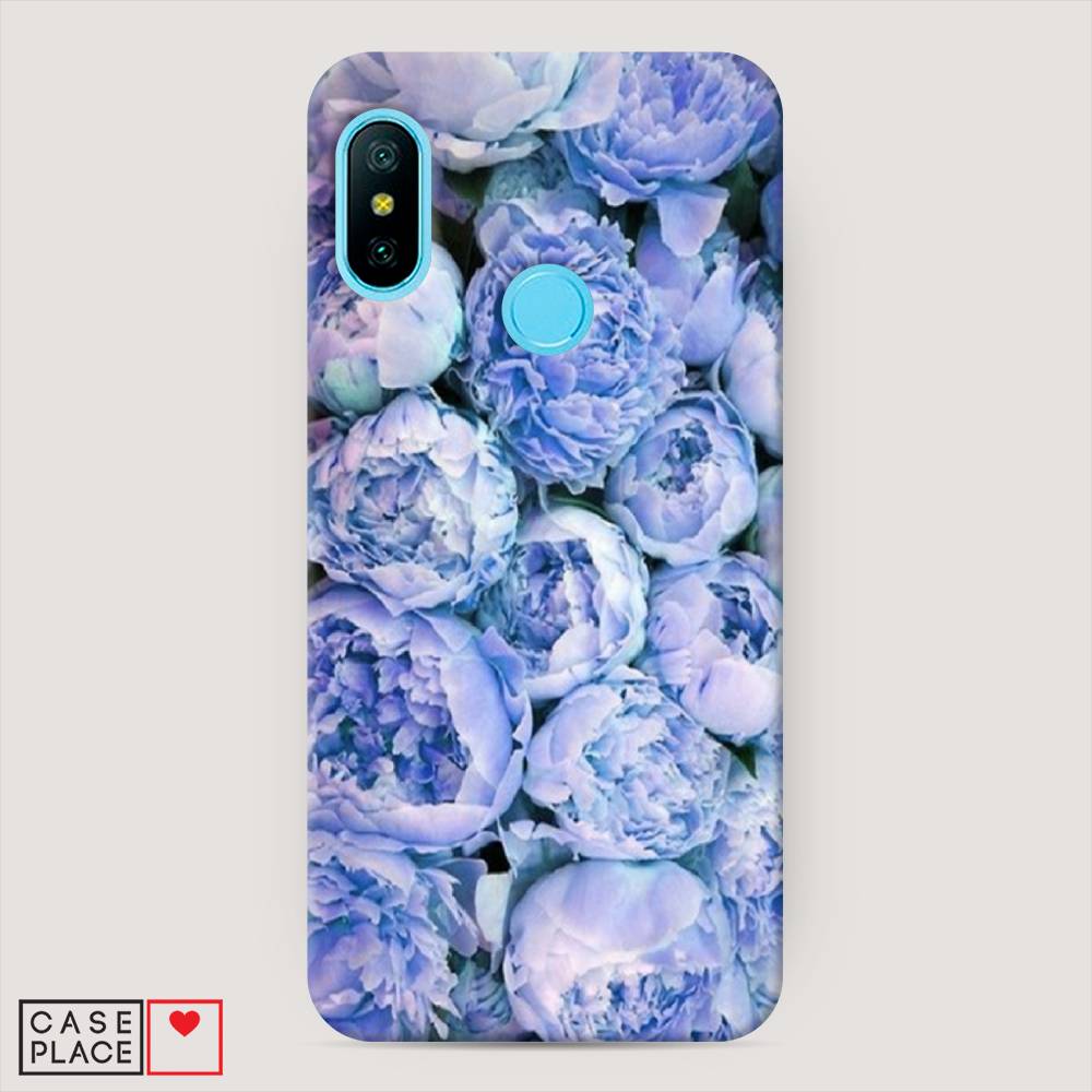 

Пластиковый чехол "Пионы голубые" на Xiaomi Mi A2 Lite, 34220-6
