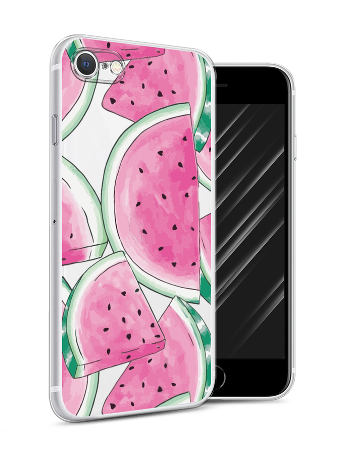 

Чехол Awog на Apple iPhone 7 / Айфон 7 "Акварельные арбузы", Разноцветный, 10650-10