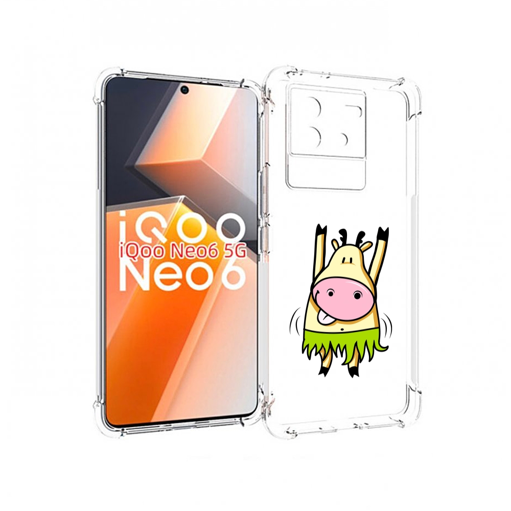 

Чехол MyPads Веселая корова для Vivo iQoo Neo 6 5G, Прозрачный, Tocco