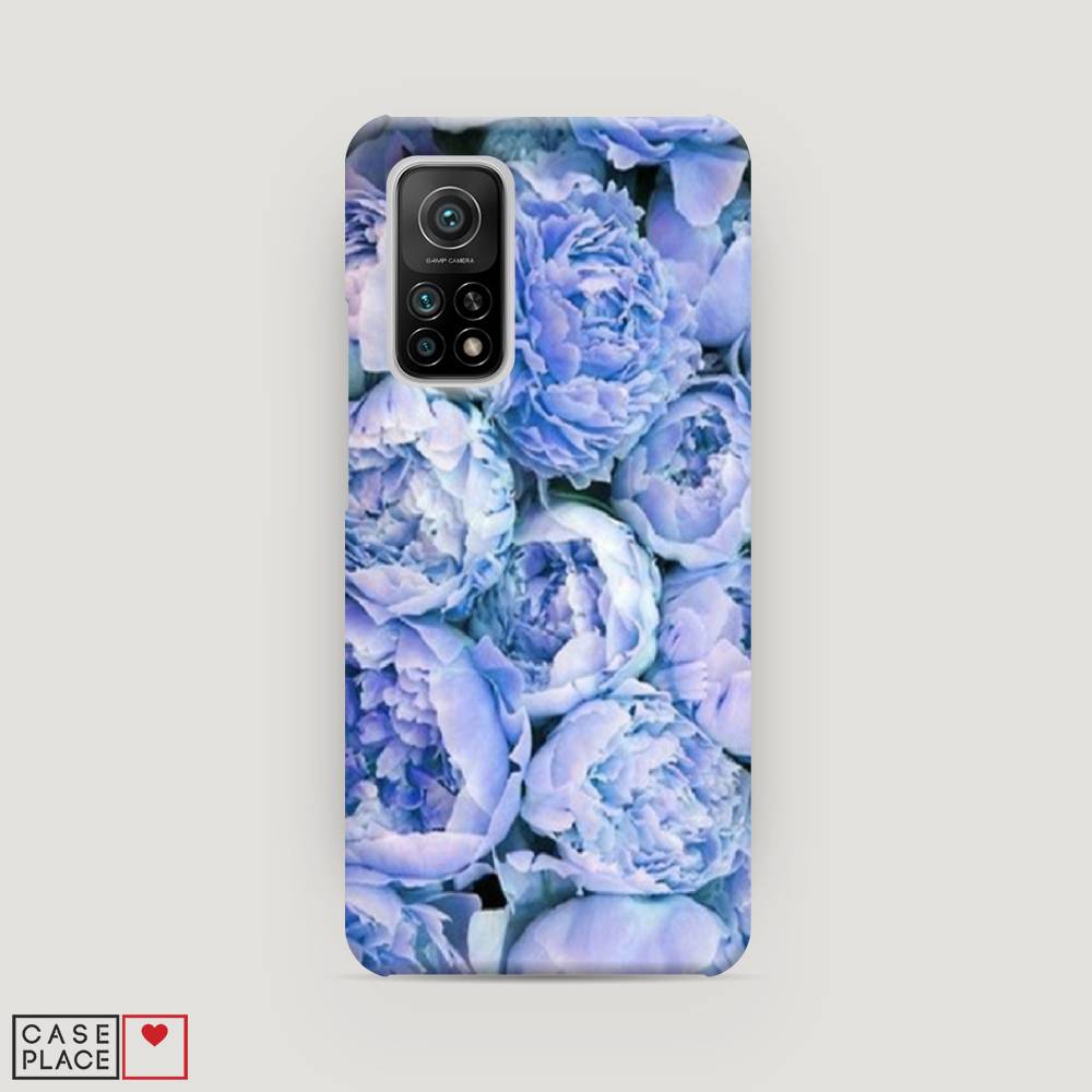 

Пластиковый чехол "Пионы голубые" на Xiaomi Mi 10T, 39320-6