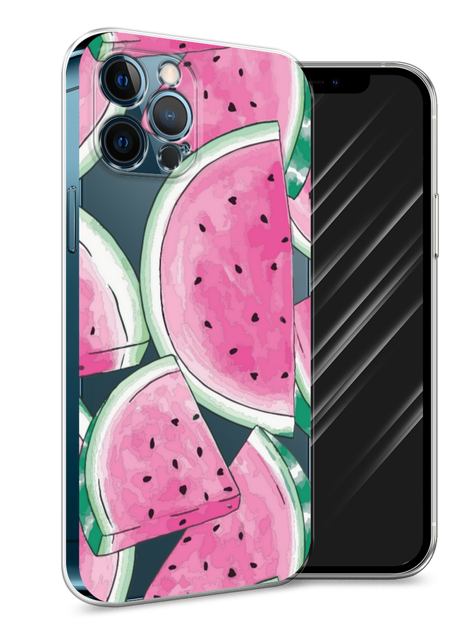

Чехол Awog на Apple iPhone 12 Pro Max / Айфон 12 Pro Max "Акварельные арбузы", Разноцветный, 12750-10