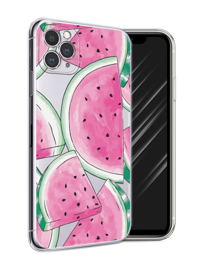

Чехол Awog на Apple iPhone 11 Pro Max / Айфон 11 Pro Max "Акварельные арбузы", Разноцветный, 12250-10