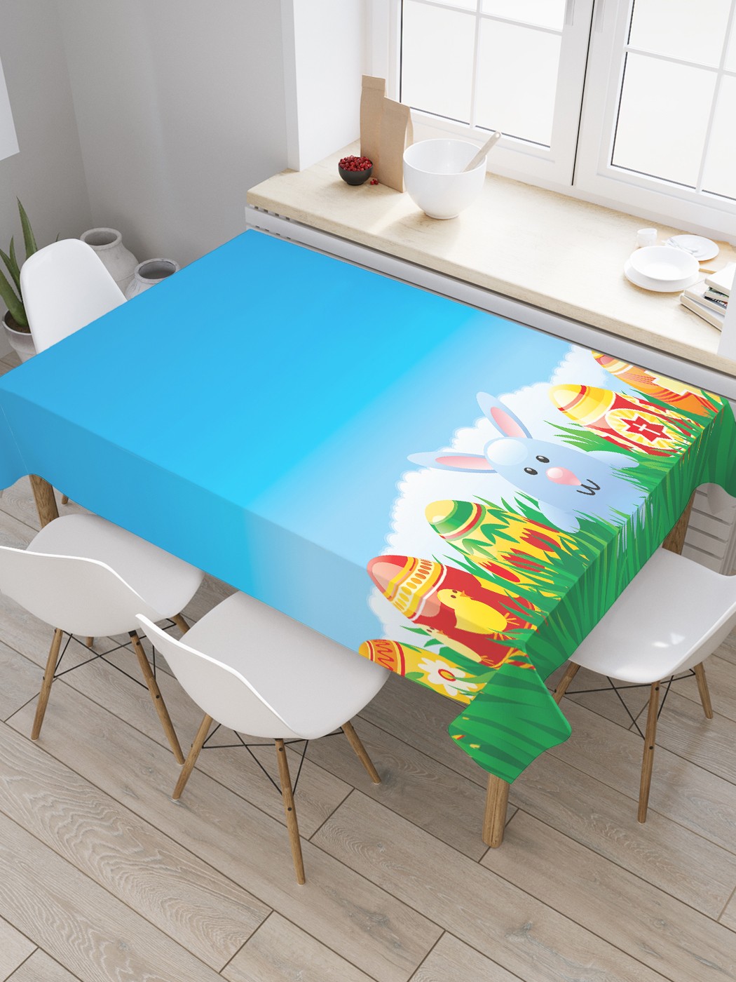 

Фотоскатерть JoyArty МУЛЬТИ 101674 120x145, Голубой;желтый;зеленый