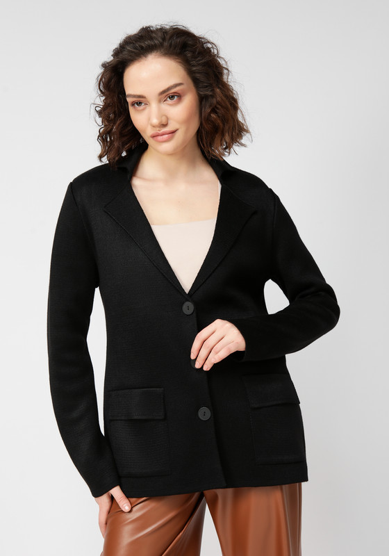 

Жакет женский Vivawool 311589 черный 52 RU, 311589