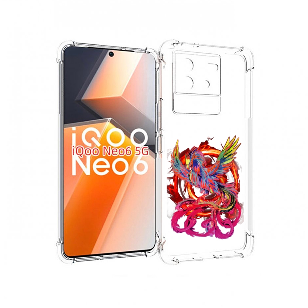 

Чехол MyPads красочный феникс для Vivo iQoo Neo 6 5G, Прозрачный, Tocco