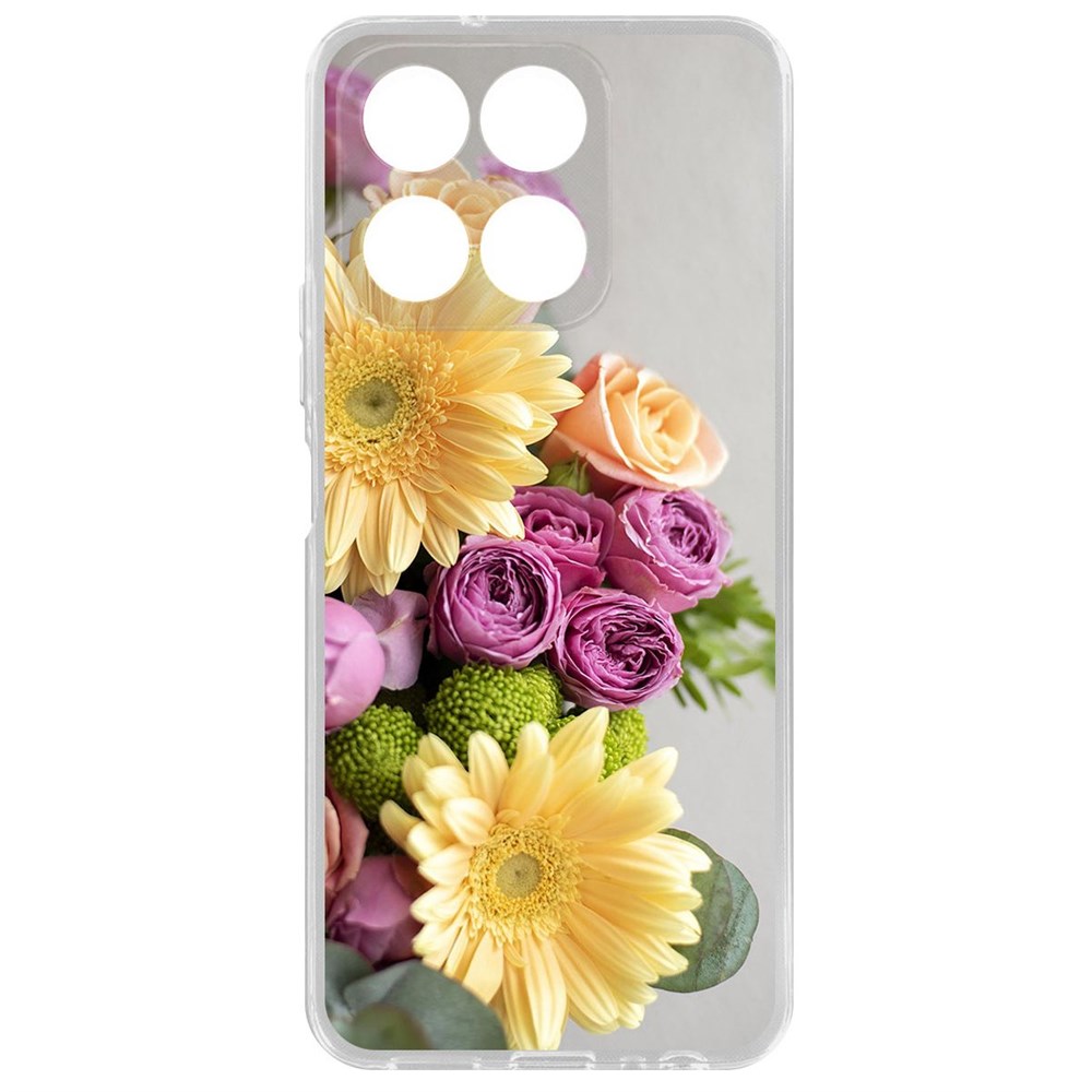 

Чехол-накладка Krutoff Clear Case Букет для Honor X8a, Прозрачный