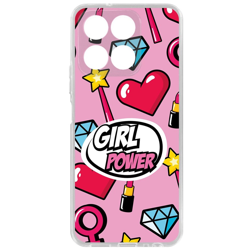 

Чехол-накладка Krutoff Clear Case Girl Power для Honor X8a, Прозрачный