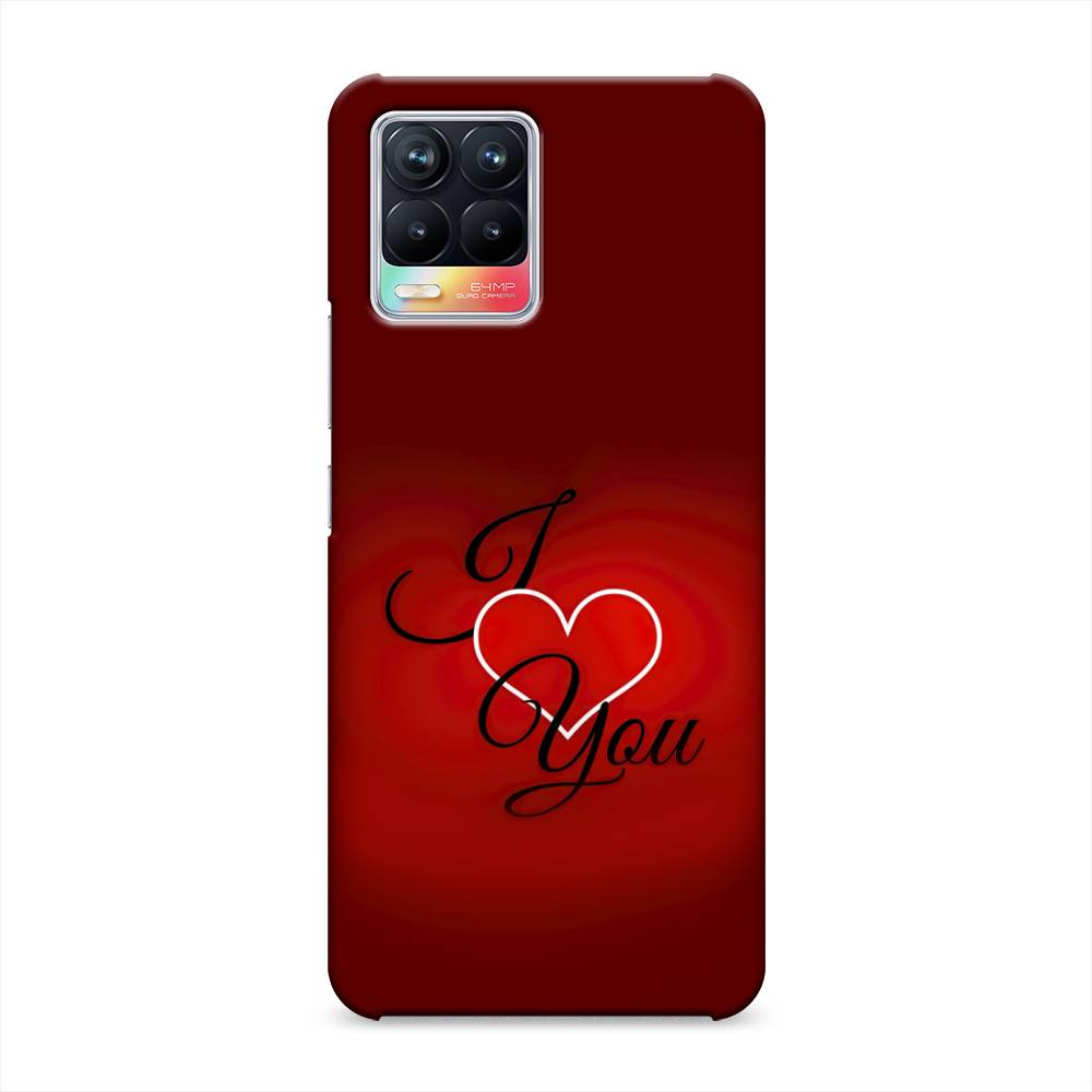 

Пластиковый чехол "I love you 3" на Realme 8, 255420-5