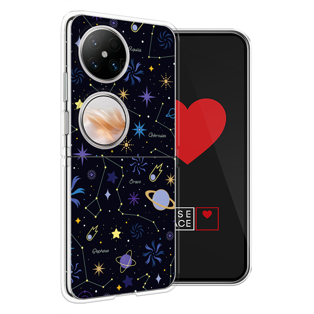 

Силиконовый чехол "Цветной космос" на Huawei Pocket 2, 6123850-1
