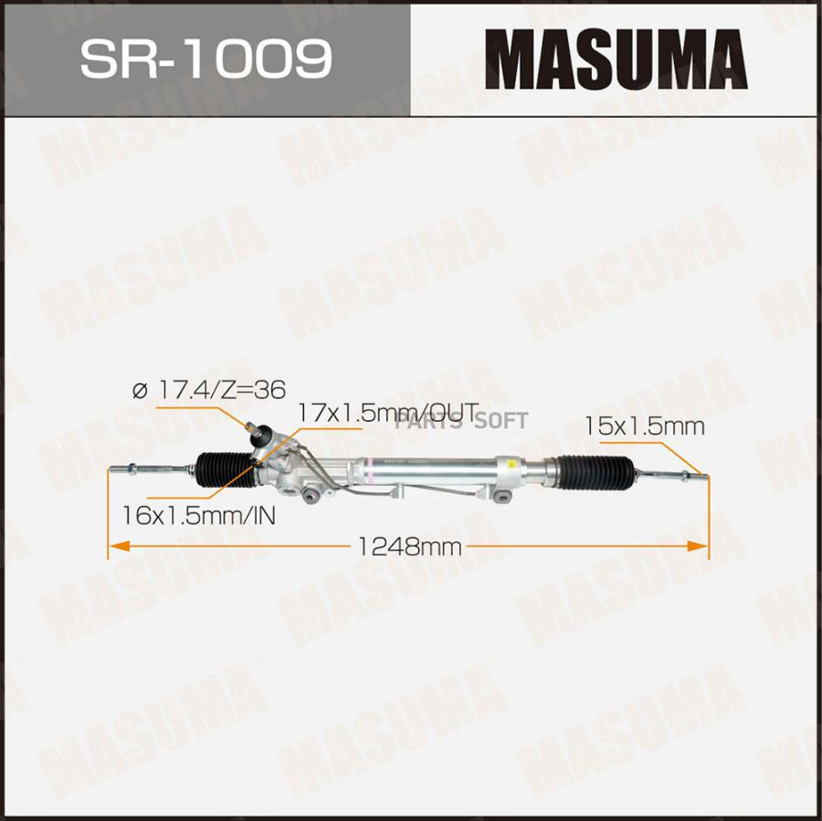 Рейка рулевая masuma hilux surf land cruiser prado kdn215w kdj120w rhd правый руль 47971₽