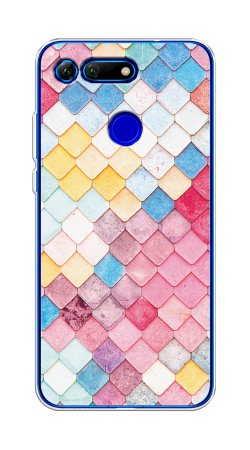 

Чехол Awog на Honor V20 (View 20) "Нежные ромбики", Красный, 67350-4