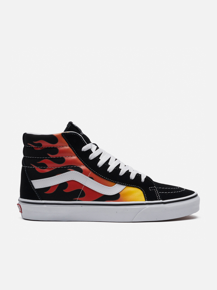 

Кеды женские Vans Sk8-Hi Reissue Flame черные 46 EU, Sk8-Hi Reissue Flame