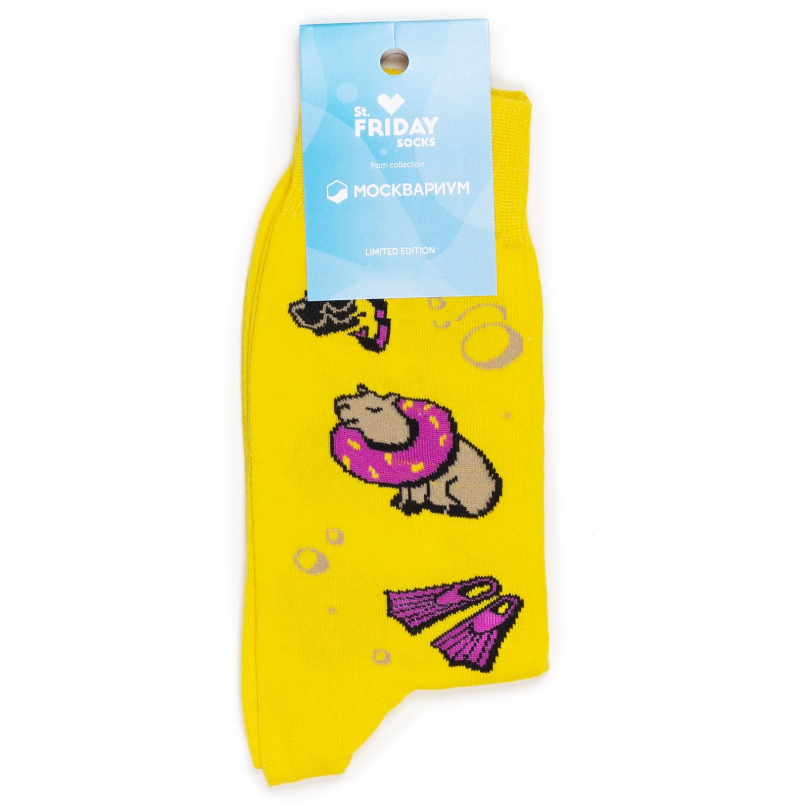 

Носки унисекс St. Friday Socks Капибара желтые 34-37, Желтый, Капибара