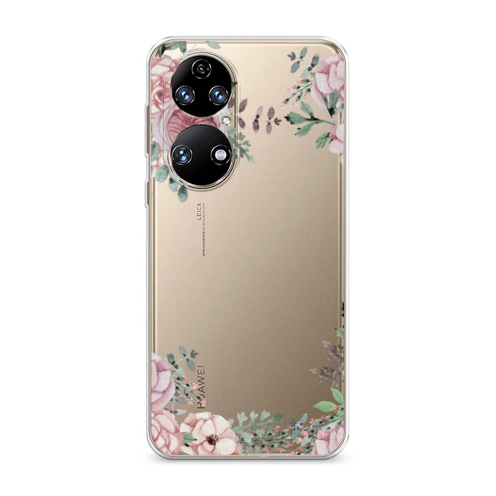 

Чехол Awog на Huawei P50 "Нежные розы акварель", Прозрачный;розовый;зеленый, 6104950-8