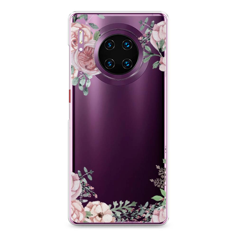 

Чехол Awog на Huawei Mate 30 Pro "Нежные розы акварель", Прозрачный;розовый;зеленый, 610450-8