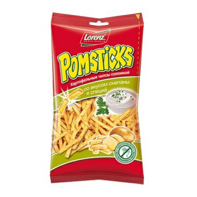 Чипсы картофельные Lorenz Pomsticks сметана и специи 100 г