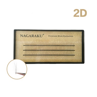 

Ресницы Nagaraku пучковые мини 2D С 11 мм, Черный