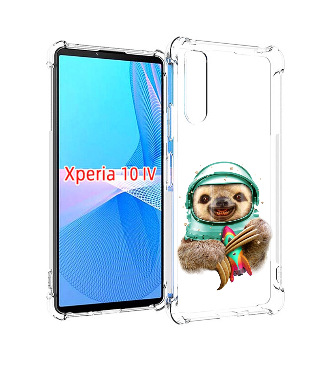 

Чехол MyPads Ленивец астронавт для Sony Xperia 10 IV (10-4), Прозрачный, Tocco