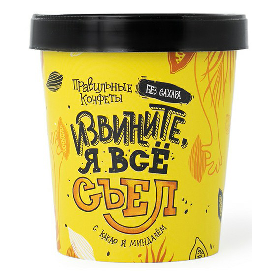 

Конфеты Фуд Сторис Извините,я все съел с какао и миндалем 140 г