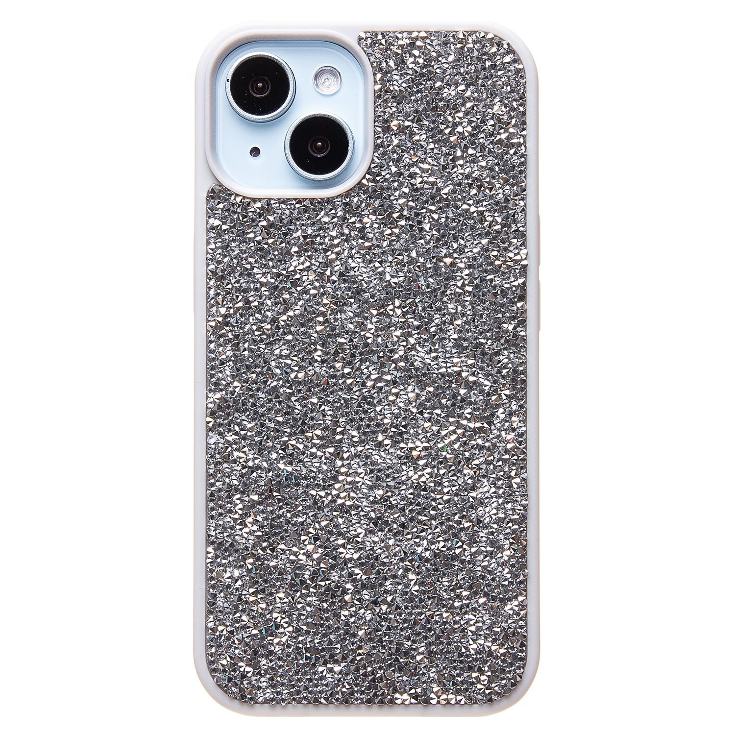 

Чехол для iPhone 15 пластиковый Posh Shine серебристый