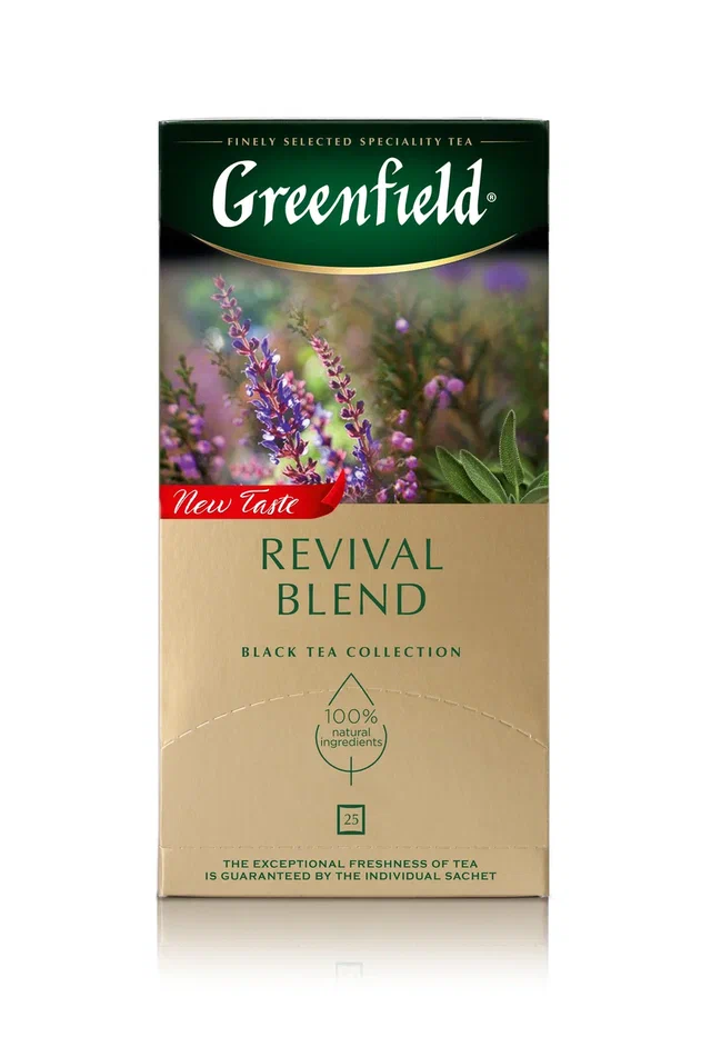 Чай чёрный Greenfield Revival Blend, 25 пакетиков